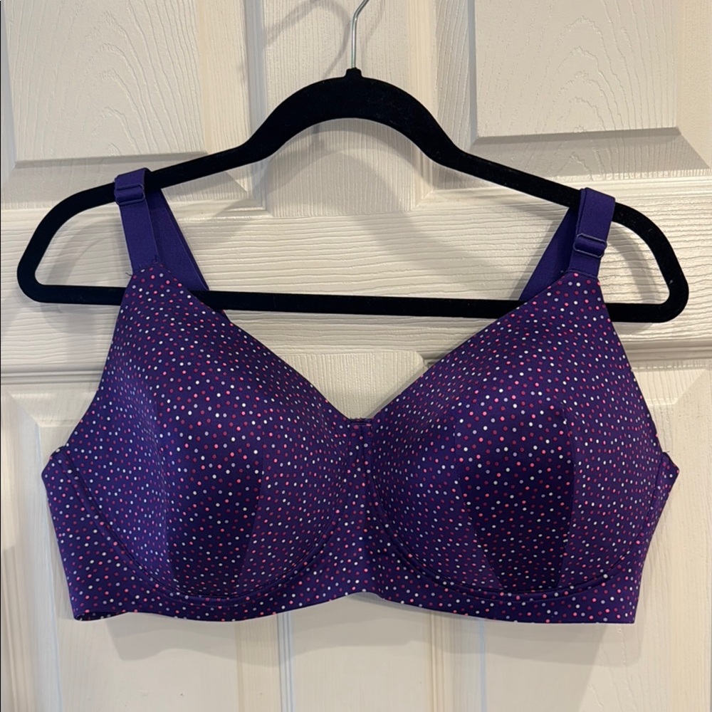 Catherine’s Intimates NWT 44C Purple Polka Dot Bra